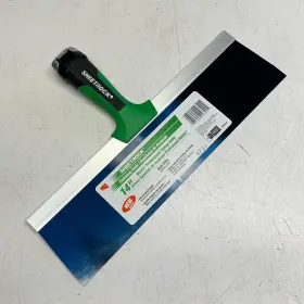 340016 Sheetrock No-slip Grip Matrix Professional Taping Knife Blue Steel 14 Inch
