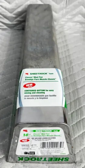 340407 Sheetrock Tools Usg Classic Stainless Steel Mud Pan 14 Inch #3