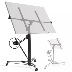 Siavonce 445041914993 16 Ft. Drywall Panel Hoist Jack Lifter Lift In Black
