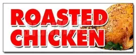 Signmission 718088541949 24 Inch Roasted Chicken Decal Sticker Dinner Take Out Carry Restaurant Food