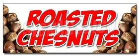Signmission 718088545176 36 Inch Roasted Chestnuts Decal Sticker Cooked Open Flame Snack Nuts Peanuts Food
