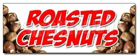 Signmission 718088548412 48 Inch Roasted Chestnuts Decal Sticker Cooked Open Flame Snack Nuts Peanuts Food