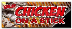 Signmission 738435842451 36 Inch Chicken On A Stick Decal Sticker Grilled Skewer
