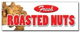 Signmission 738435843700 36 Inch Roasted Nuts Decal Sticker Fresh Hot Stand