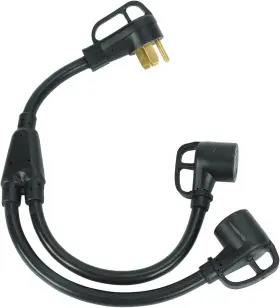 Tt-30r Siliconehoseonline Lp1959 50 Amp 14-50p Male Plug To Two 30 Female Rv Y Adapter Cord