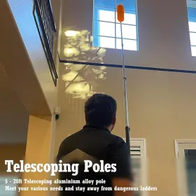 Poleor20 Sisupassie Telescopic Extension Pole Reach To 26ft Extendable 20ft Orange #2