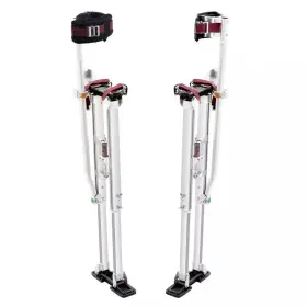 Skyshalo 744759819932 Drywall Stilts 36 To 50 Inch Adjustable Aluminum Tool With Protective Knee