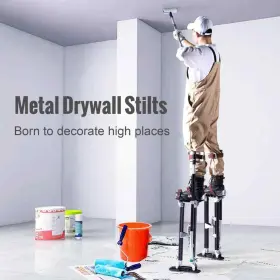 Sgbgqychs2440p55rv0-0709 Skyshalo Drywall Stilts Aluminum Tool 24 To 40 Inch Adjustable Painting Black #2