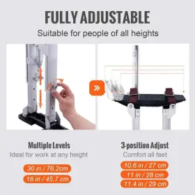 Sgbgqycys1830lgz6v0-0709 Skyshalo Drywall Stilts Aluminum Tool 18 Inch To 30 Adjustable Painting Taping #3