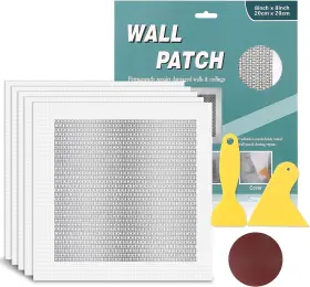 Sosfkim 725683476149 5 Pieces Drywall Repair Patch 8 Inch X Self Adhesive White