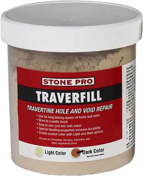 Tf-d1 Stone Pro Traverfill - Travertine Hole 1 Pound Pack Of Ftlightft Ftdarkft