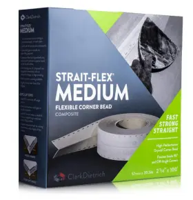 Sm-100s Strait-flex 751361503364 Clarkdietrich Medium Flexible Corner Bead 2.25 Inch X 100ft Free Us Ship