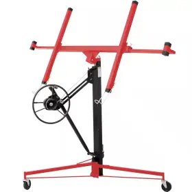 Sudzendf 313046654695 Red Steel Drywall Lift Panel 11 Ft. Hoist Jack Lifter
