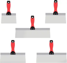 Sumed 445054962950 Drywall Taping Knife 5 Pcs Stainless Steel Knives 6 Inch /8 /10 /12 /14 Prem