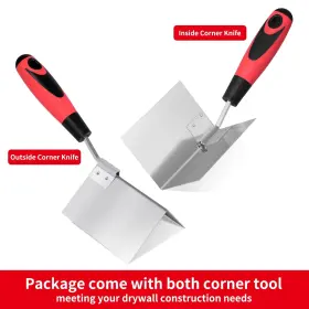 Cornerknife0101 Sumed Drywall Corner Tool 2 Pc 4-1/2ftft Inside And Outside Stainless Steel Corne #3