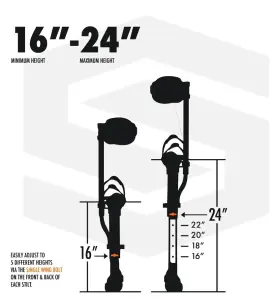 Sur Pro 810135987967 Prosurpro S1 Single Sided Magnesium 16 Inch -24 Drywall Stilts