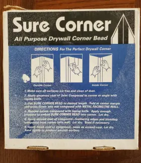 Ct-100 Sure Corner 086884121000 All Purpose Drywall Bead 2 Inch X 100ft Steel Reinforced #3