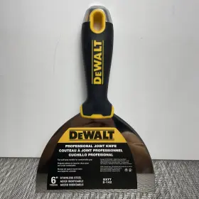 82312 Sweetdealalabama 1 X Dewalt 6 Inch Stainless Steel Hammer-end Joint Knife With Soft Grip Handle
