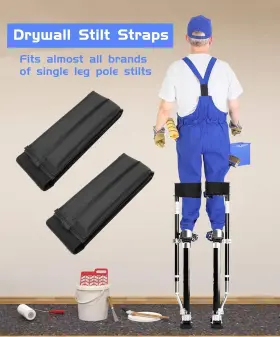 Zh0060 Taruimoo 2024 New Drywall Stilt Straps Adjustable Comfort Padded Wide Leg #2