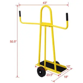 P-dj-110082 Tatayosi Drywall Cart 36lb Load Capacity Steel Anti-slip Surface 2-wheels Yellow #3