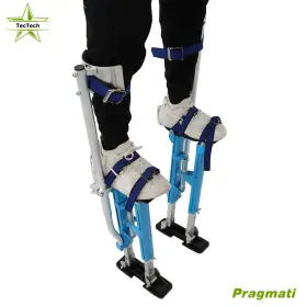 Pr5175840 Tectech 18ftft-30ftft Lightweight Aluminum Blue Drywall Stilts For Putting Up New