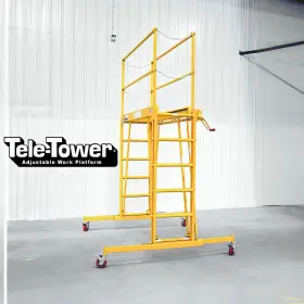 1101-22 Tele-tower Adjustable Work Platform Model 1000 Lbs 11ft 6ftx22 Inch Deck Size #2