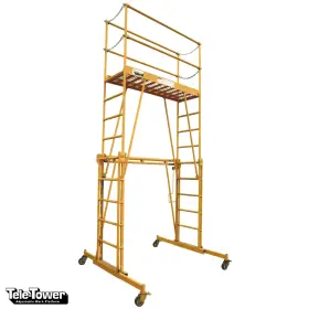 1101-22 Tele-tower Adjustable Work Platform Model 1000 Lbs 11ft 6ftx22 Inch Deck Size #3