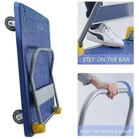 Dhs-ydw1-7861 Tidoin Folding Platform Cart 1320-lb Capacity And 360-degree Swivel Wheels Blue #3