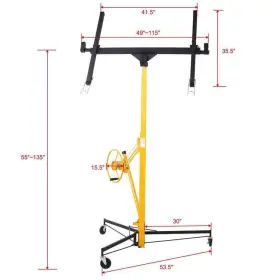 Gh-ydw4-1420 Tidoin 11ft.black And Yellow Drywall Lift Panel Hoist Jack Lifter #2