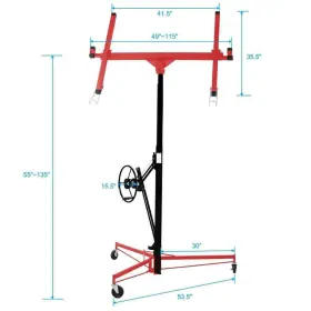 Gh-ydw4-1422 Tidoin 11ft.black And Red Drywall Lift Panel Hoist Jack Lifter #2