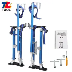 Tl5094374 Tool Library 1 Pair Drywall Stilts 24 Inch - 40 Adjustable Professional Painting