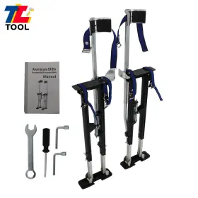 Tl5238628 Tool Library 36 Inch - 48 Adjustable Aluminum Alloy Stilt For Walking Taping Black