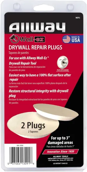 Wep2 Tools Inc. 313049277235 Drywall Repair Plugs For Up To 3 Inch Damaged Areas #2