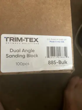 Trim-tex 726372028854 100 Pack 885 Dual Angle Sanding Block With Anti-scuff Edge Med/fine Grit #2