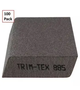 Trim-tex 726372028854 100 Pack 885 Dual Angle Sanding Block With Anti-scuff Edge Med/fine Grit