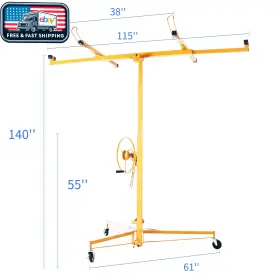 Triple Tree 313042583531 11ft Drywall Lift 150 Lb Capacity Telescopic Adjustable Yellow Heavy Duty #3