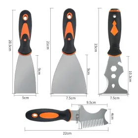Tudud 600390888457 4pcs Paint Scraper Multi-use Putty Knife Stainless Steel Taping Drywall #2