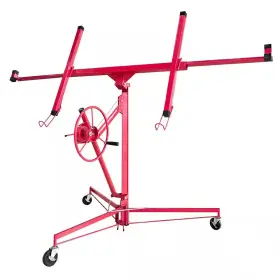 Tunearary 313030132109 11 Ft. Drywall Panel Lifter Hoist Jack Rolling Caste