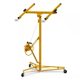 Tunearary 313054321398 16 Ft. Steel Yellow Drywall Lift Jack Panel Hoist With Adjustable T