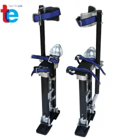 Tr47494 Turitrade Aluminum Alloy Stilts 18 Inch - 30 Adjustable Black Fits For Taping Painting Tools