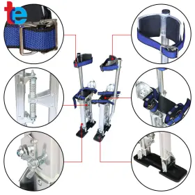 Tr47502 Turitrade Silver 24 - 40 Inch Aluminum Alloy Stilts Drywall For Painter Taping Tool #2