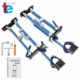 Tr61378 Turitrade 24 Inch - 40 Professional Grade Adjustable Drywall Stilts Tool Light Blue