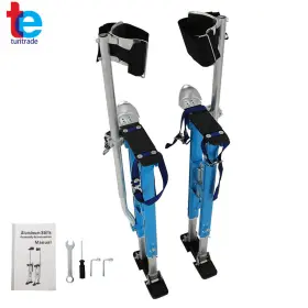 Tr63118 Turitrade Aluminum Tool Stilt 36 Inch - 48 With Knee Pad For Painting Painter Taping Blue #2
