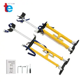 Tr63122 Turitrade 24 Inch -40 Drywall Stilt Adjustable Aluminum Tool For Painting Taping Yellow