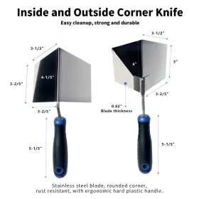 Us-cnk-3pk-010 Unrunfo Drywall Corner Tool Paint Roller 4ftft Outside Knife And 4-1/5ftft #2