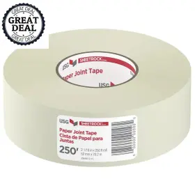 Usg Sheetrock Brand 445000204257 Paper Drywall Joint Tape 250 Ft Stretching Wrinkling Wafer-thin Self-adhesive