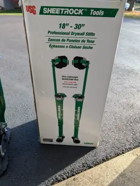 340925 Usg Sheetrock Tools Magnesium Drywall Stilts 18-30 Inch - Gently Used #2