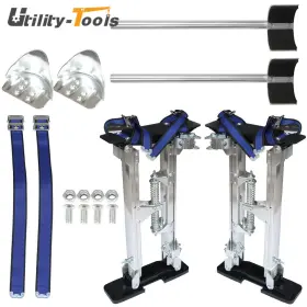 Ut3277500 Utility-tools 18 - 30 Adjustable Drywall Stilts Painters Walking Finishing Silver