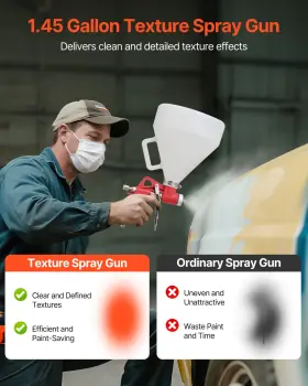 Vevor 197988895329 Air Texture Spray Gun Drywall Sprayer With 3 Nozzles 3.5mm 6mm 8mm