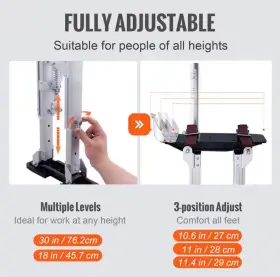 Sgbgqycys1830lgz6 Vevor Drywall Stilts Aluminum Tool 18ftft-30ftft Adjustable Painting Taping #3